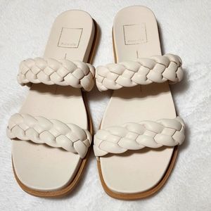 Dolce Vita braided white women’s sandles